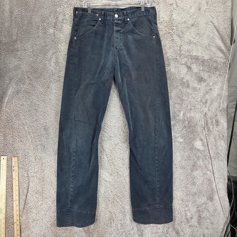 Vintage Levis Engineered Jeans Mens 33x32 Blue Twisted Corduroy Button Fly